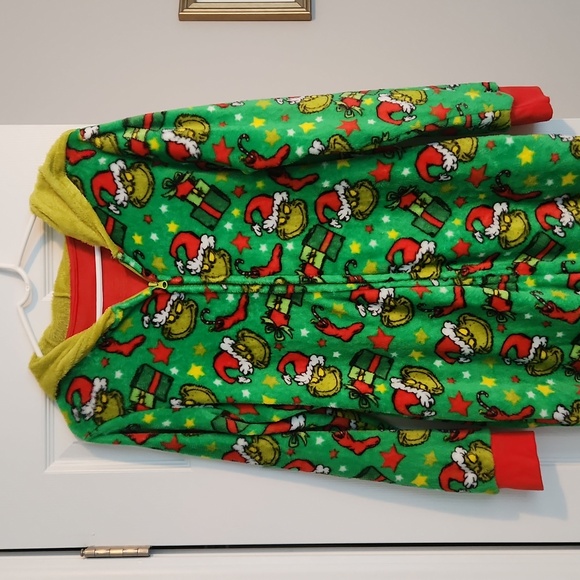 Dr. Seuss Other - Festive Grinch Flannel Onesie